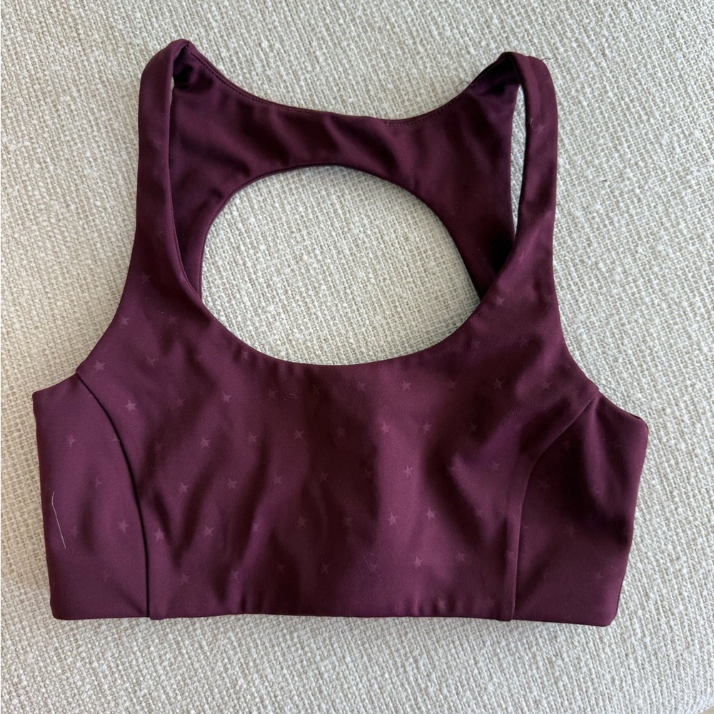 Barry’s Bootcamp Burgundy Sports Bra with Racerback Size XS